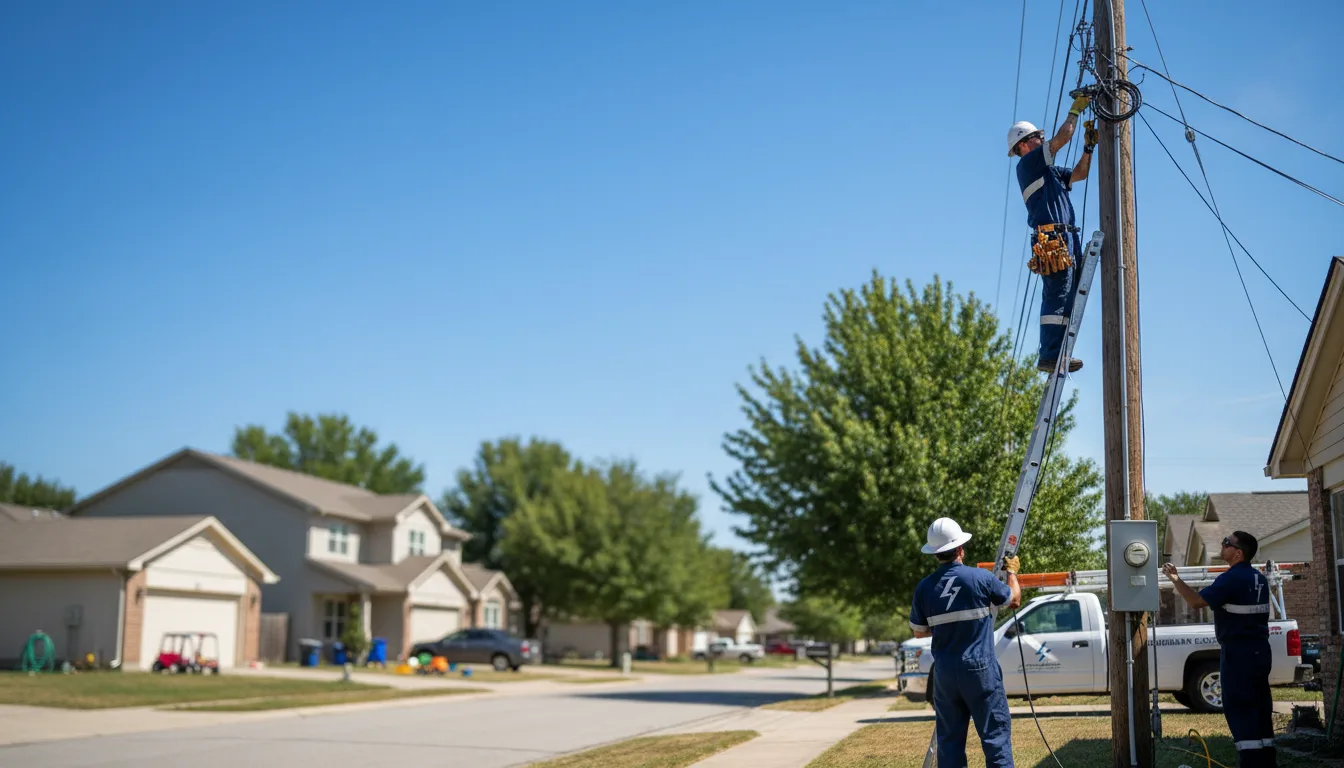 Residential electrician providing installation services in Puryear, TN